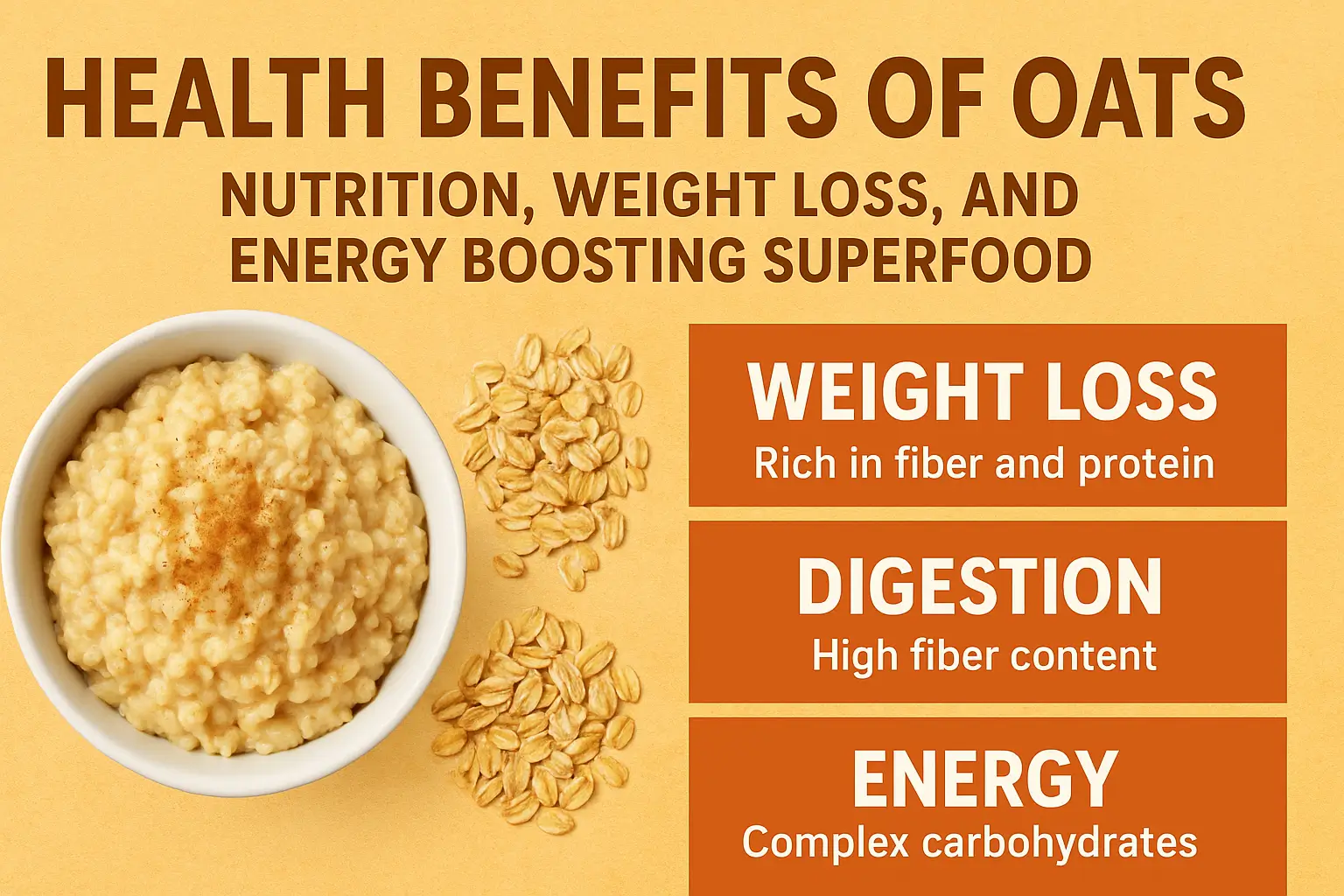 Health Benefits of Oats – Nutrition, Weight Loss & Energy Superfood