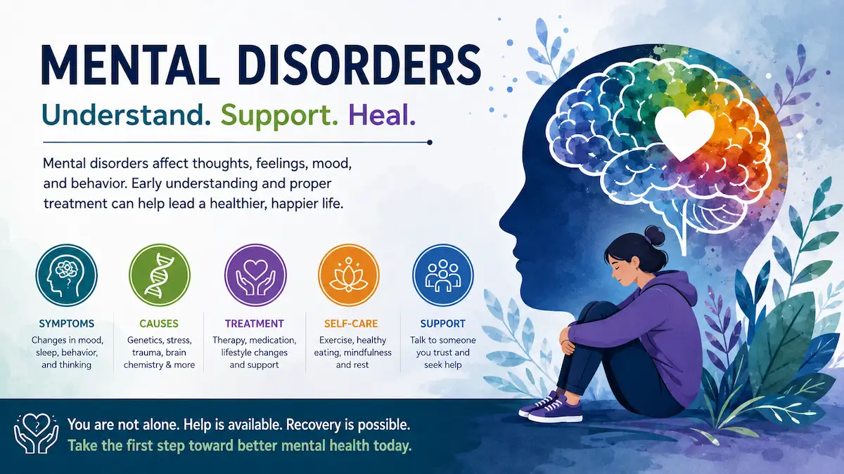 Mental disorders symptoms, causes, treatment, self-care and mental health