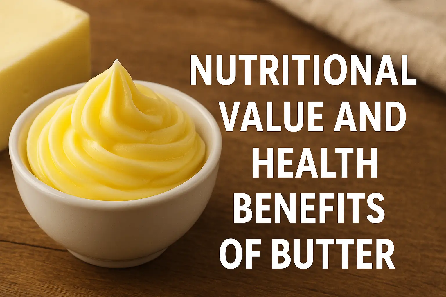 representing the nutritional composition and health benefits of butter.