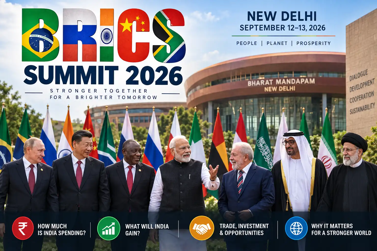 BRICS Summit 2026 in New Delhi with Prime Minister Narendra Modi and BRICS leaders